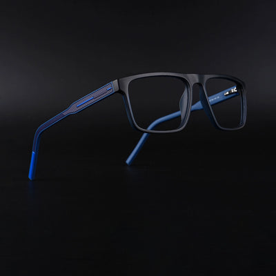 Eyejack Rush Navy Blue Square Eyeglasses for Men & Women (1007CL702-C8)