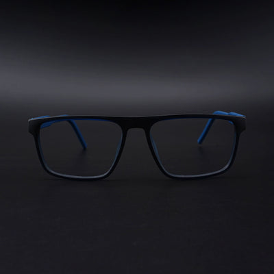 Eyejack Rush Navy Blue Square Eyeglasses for Men & Women (1007CL702-C8)