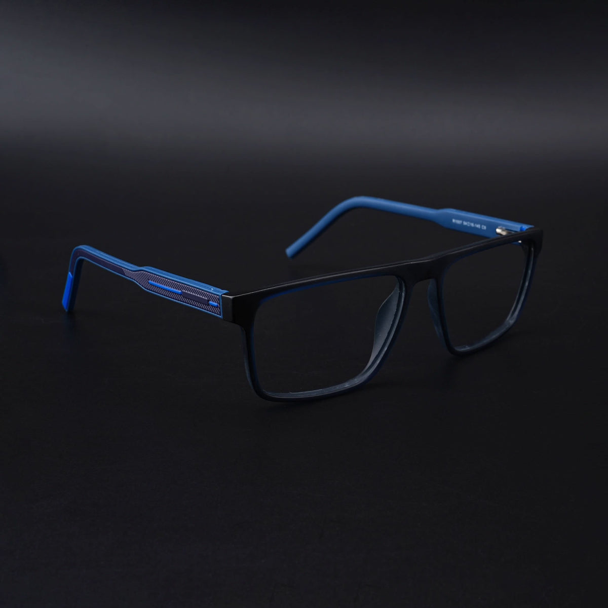 Eyejack Rush Navy Blue Square Eyeglasses for Men & Women (1007CL702-C8)
