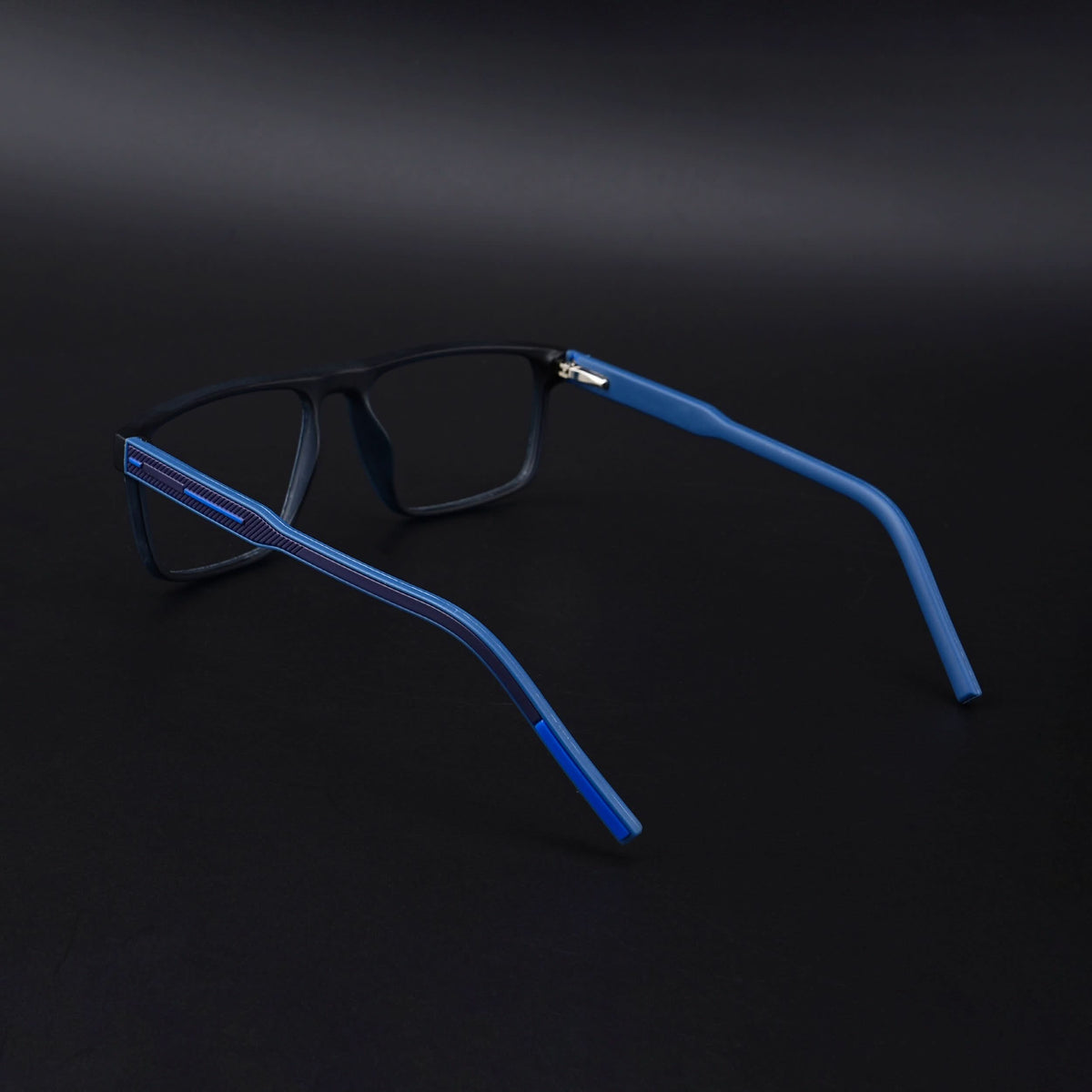 Eyejack Rush Navy Blue Square Eyeglasses for Men & Women (1007CL702-C8)
