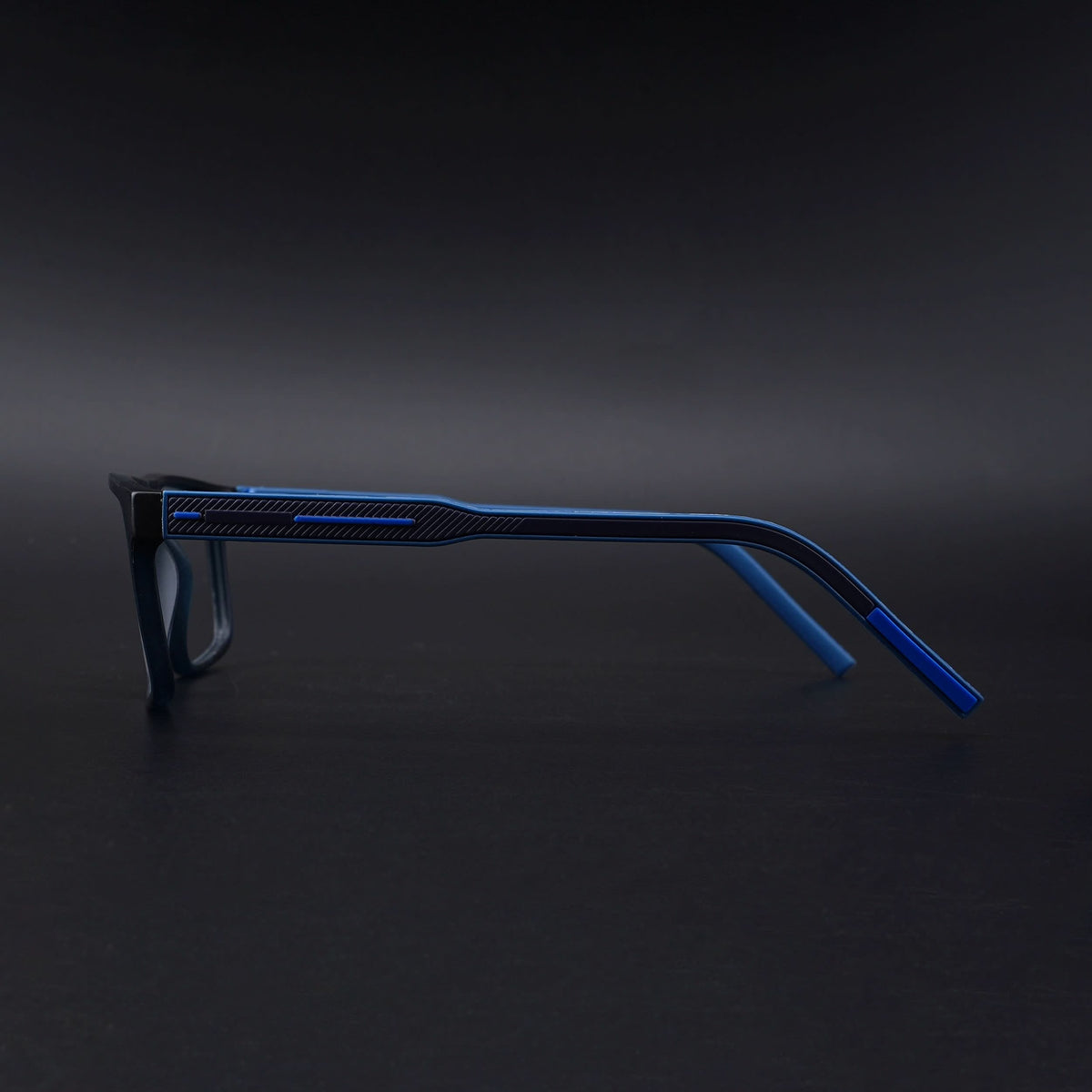 Eyejack Rush Navy Blue Square Eyeglasses for Men & Women (1007CL702-C8)