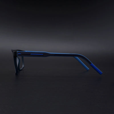 Eyejack Rush Navy Blue Square Eyeglasses for Men & Women (1007CL702-C8)