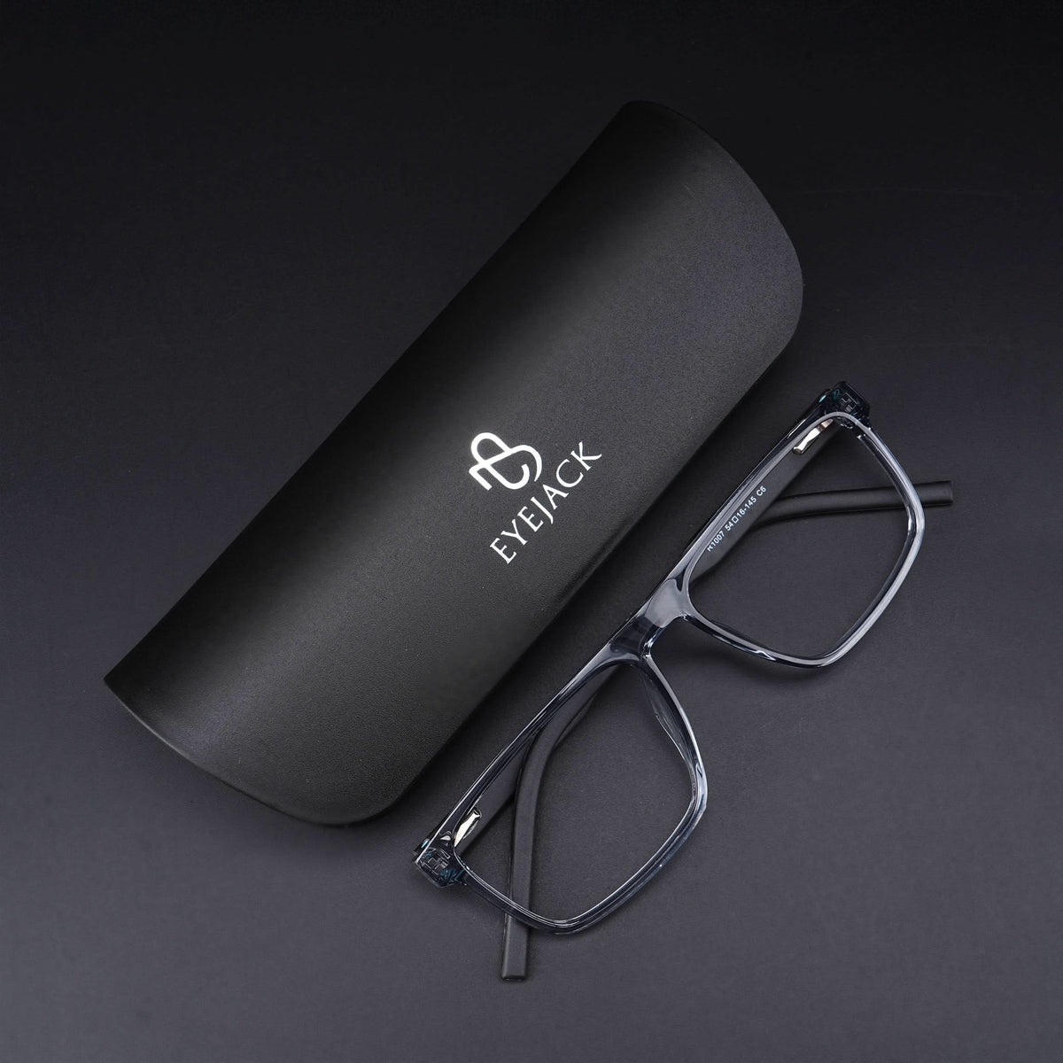 Eyejack Rush Grey Square Eyeglasses for Men & Women (1007CL703-C9)