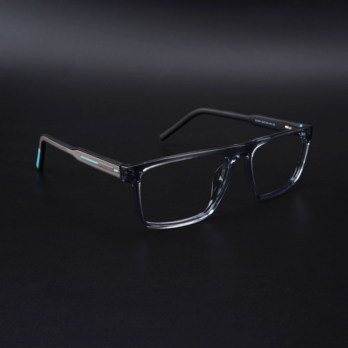 Eyejack Rush Grey Square Eyeglasses for Men & Women (1007CL703-C9)