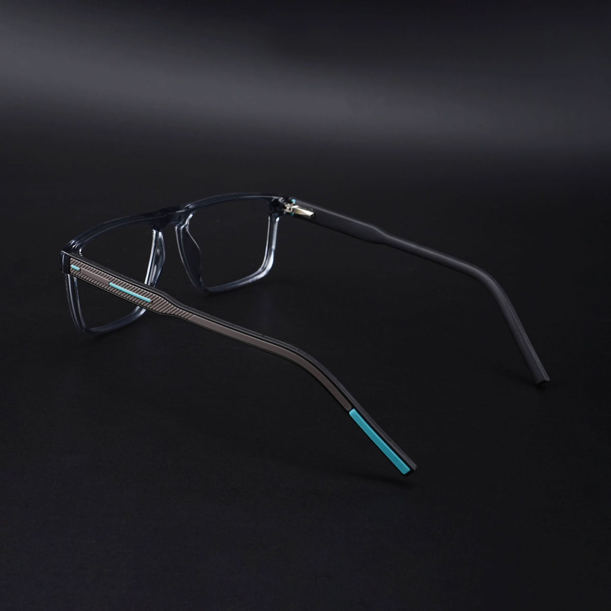 Eyejack Rush Grey Square Eyeglasses for Men & Women (1007CL703-C9)