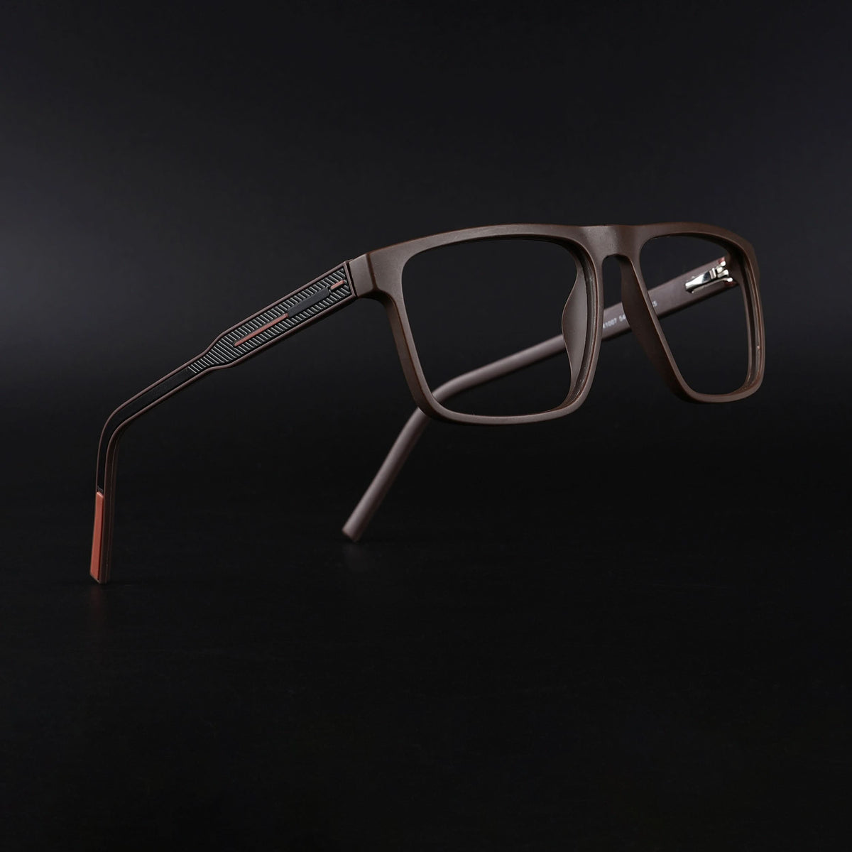 Eyejack Rush Matt Brown Square Eyeglasses for Men & Women (1007CL704-C10)