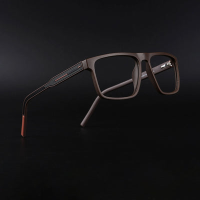 Eyejack Rush Matt Brown Square Eyeglasses for Men & Women (1007CL704-C10)