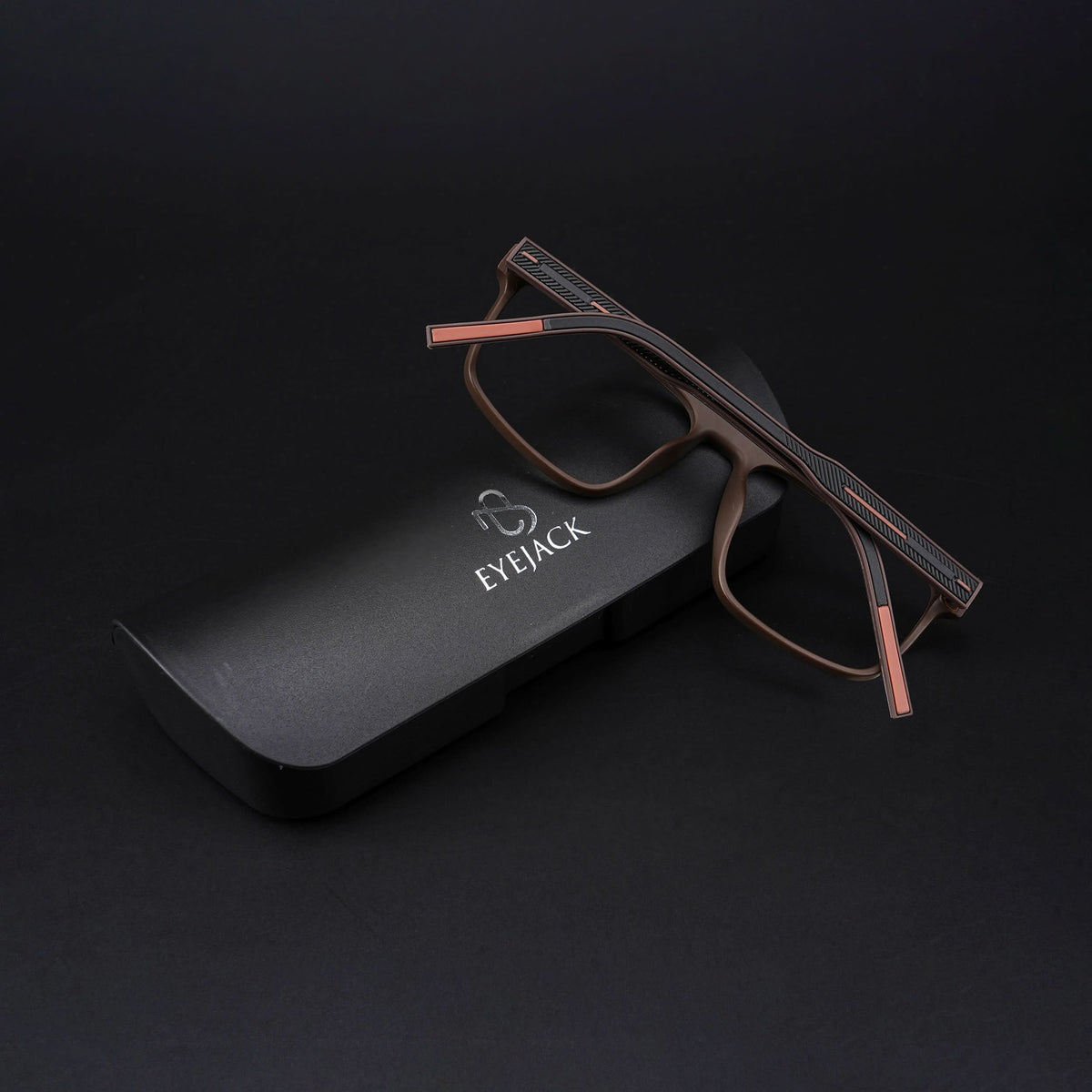 Eyejack Rush Matt Brown Square Eyeglasses for Men & Women (1007CL704-C10)