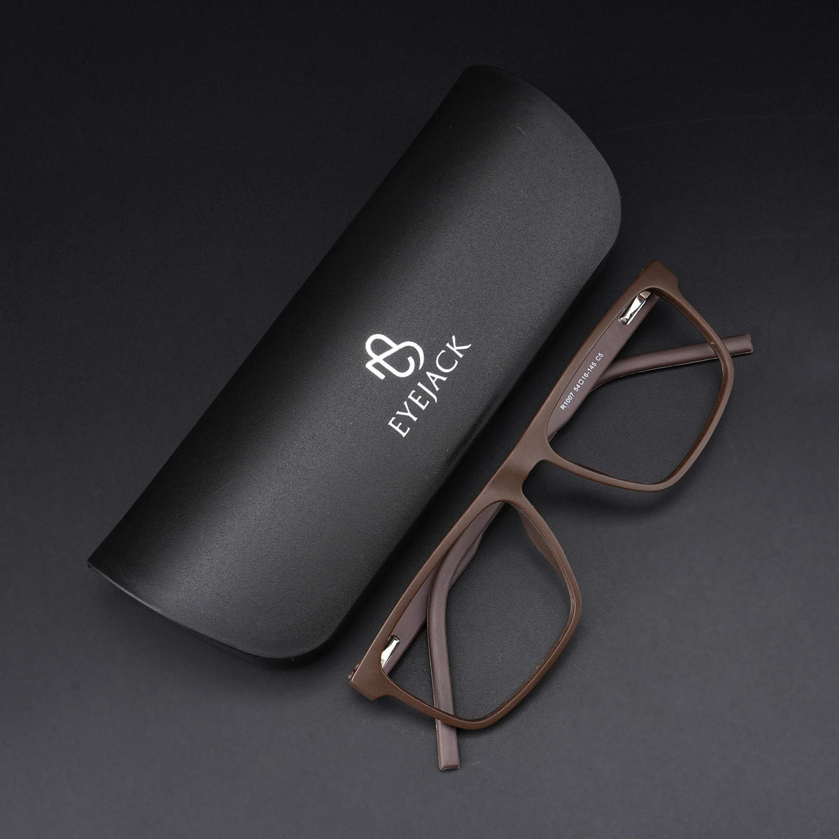 Eyejack Rush Matt Brown Square Eyeglasses for Men & Women (1007CL704-C10)