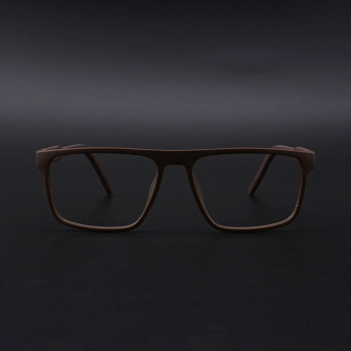 Eyejack Rush Matt Brown Square Eyeglasses for Men & Women (1007CL704-C10)
