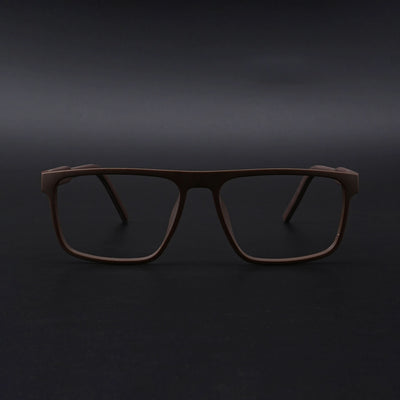 Eyejack Rush Matt Brown Square Eyeglasses for Men & Women (1007CL704-C10)