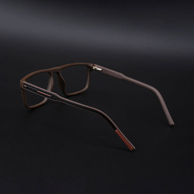 Eyejack Rush Matt Brown Square Eyeglasses for Men & Women (1007CL704-C10)