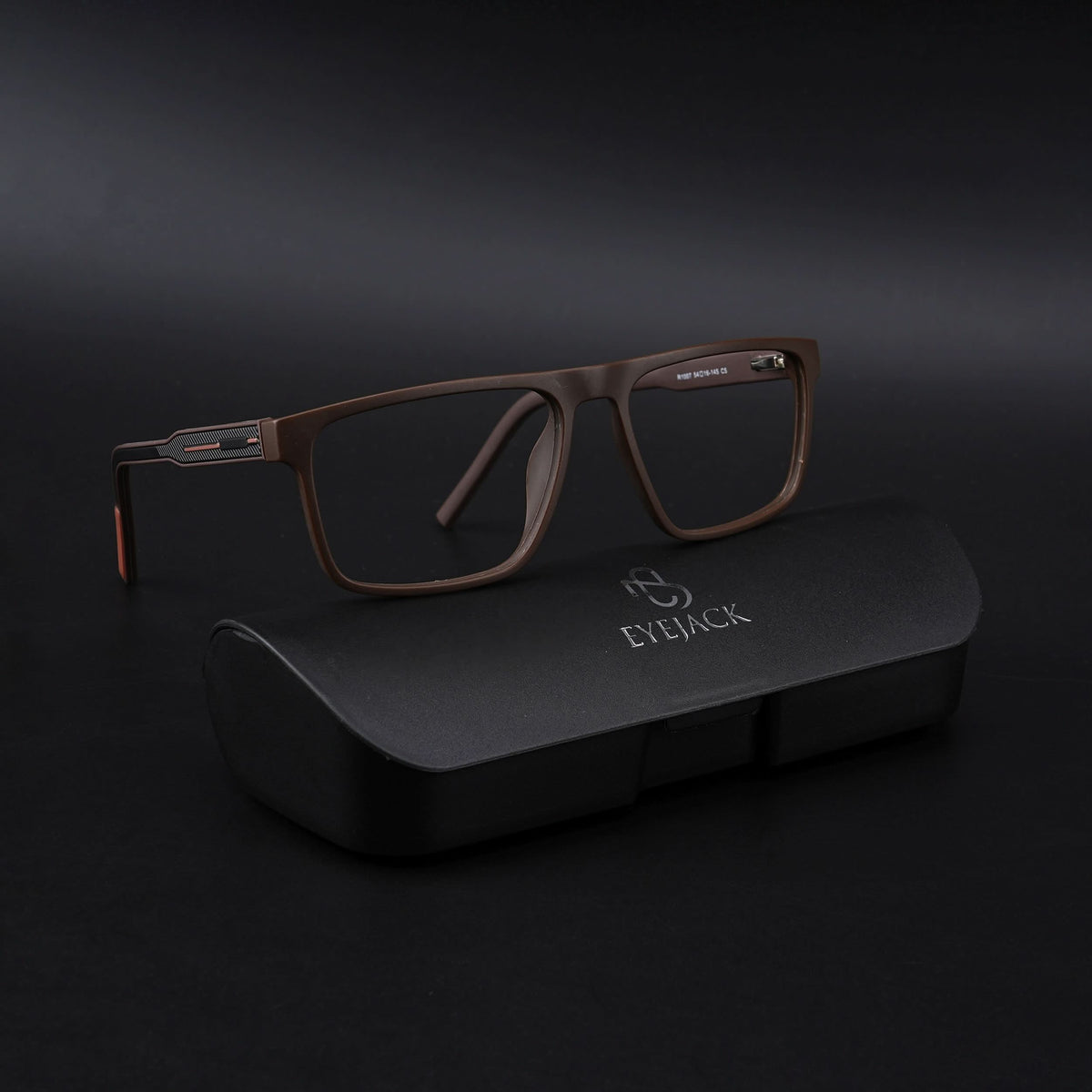 Eyejack Rush Matt Brown Square Eyeglasses for Men & Women (1007CL704-C10)