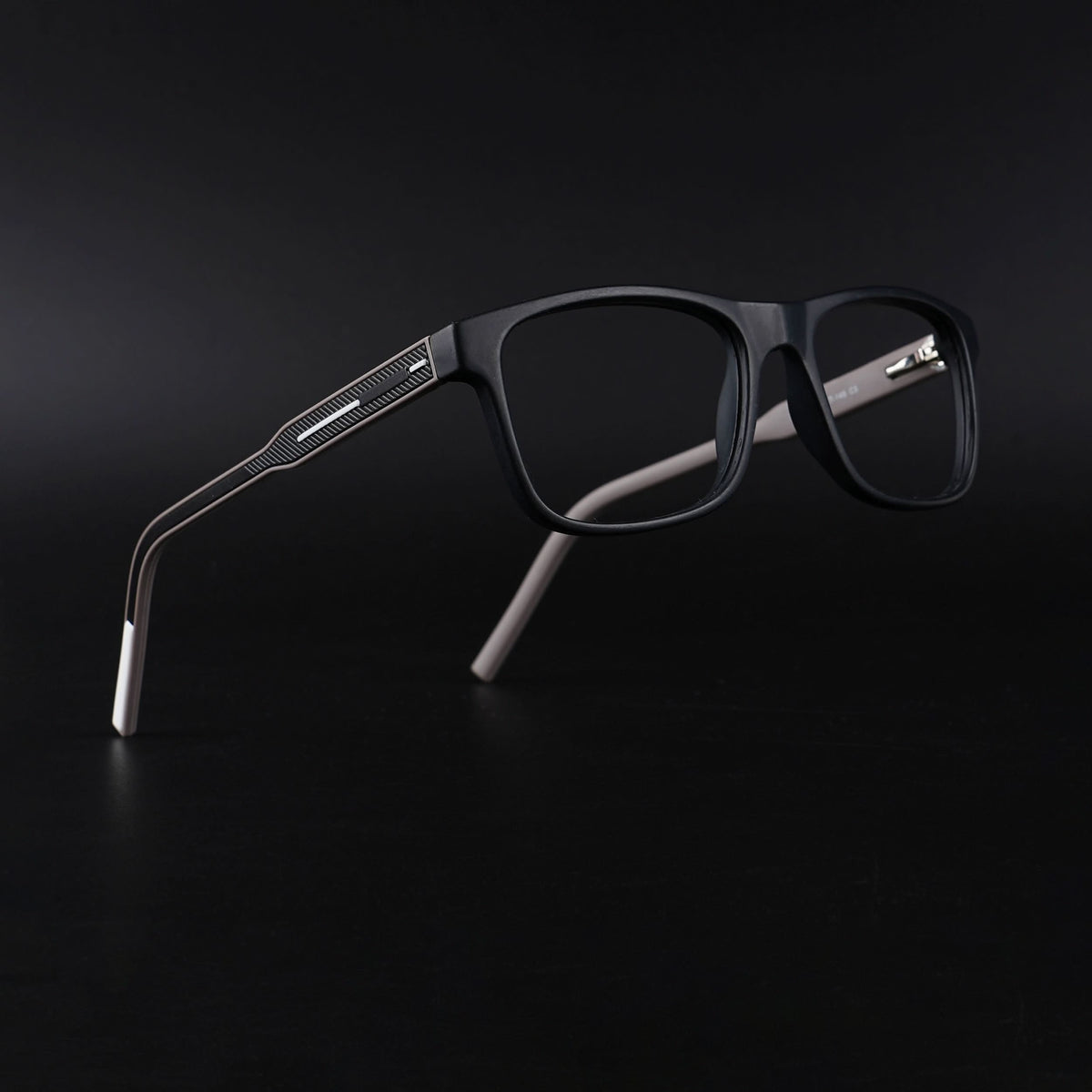 Eyejack Rush Matt Black Square Eyeglasses for Men & Women (1008CL705-C1)