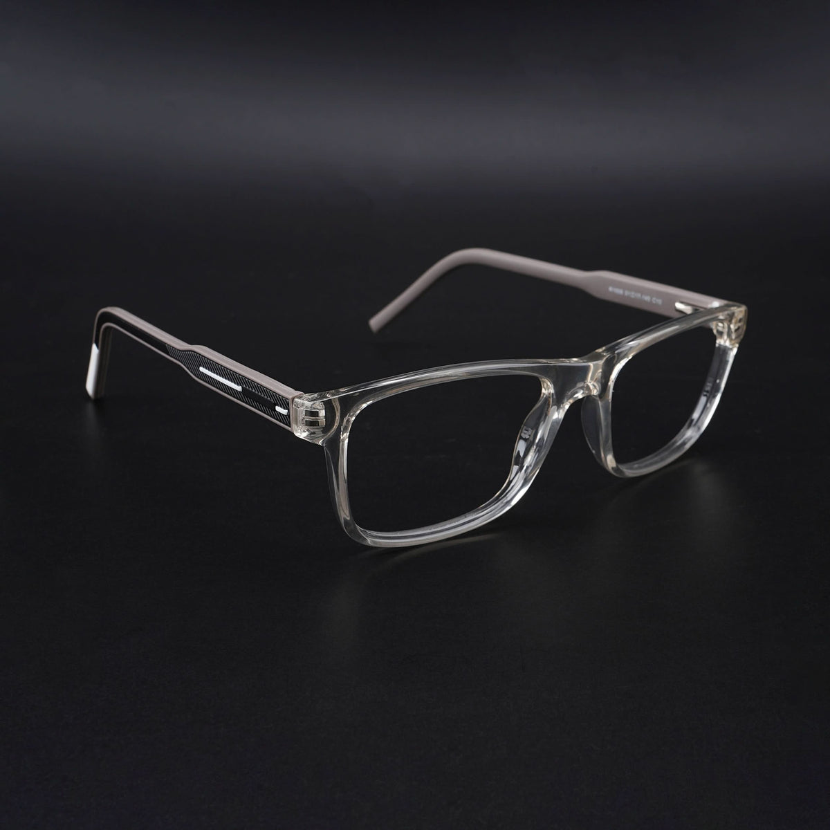 Eyejack Rush Transparent Square Eyeglasses for Men & Women (1008CL706-C2)