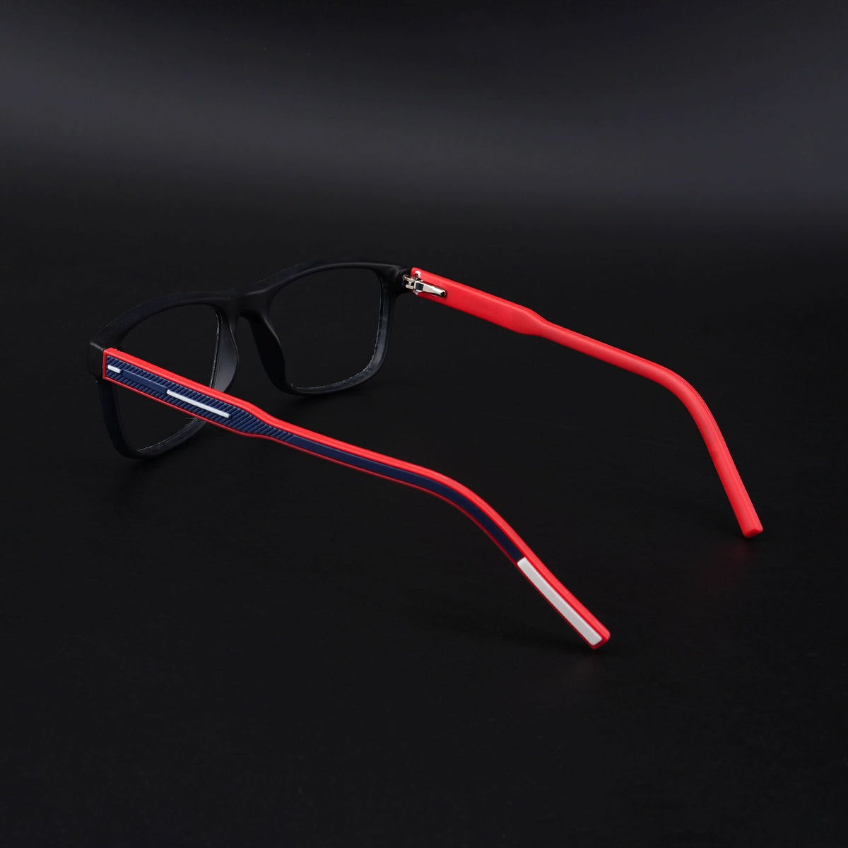 Eyejack Rush Navy Blue Square Eyeglasses for Men & Women (1008CL707-C3)