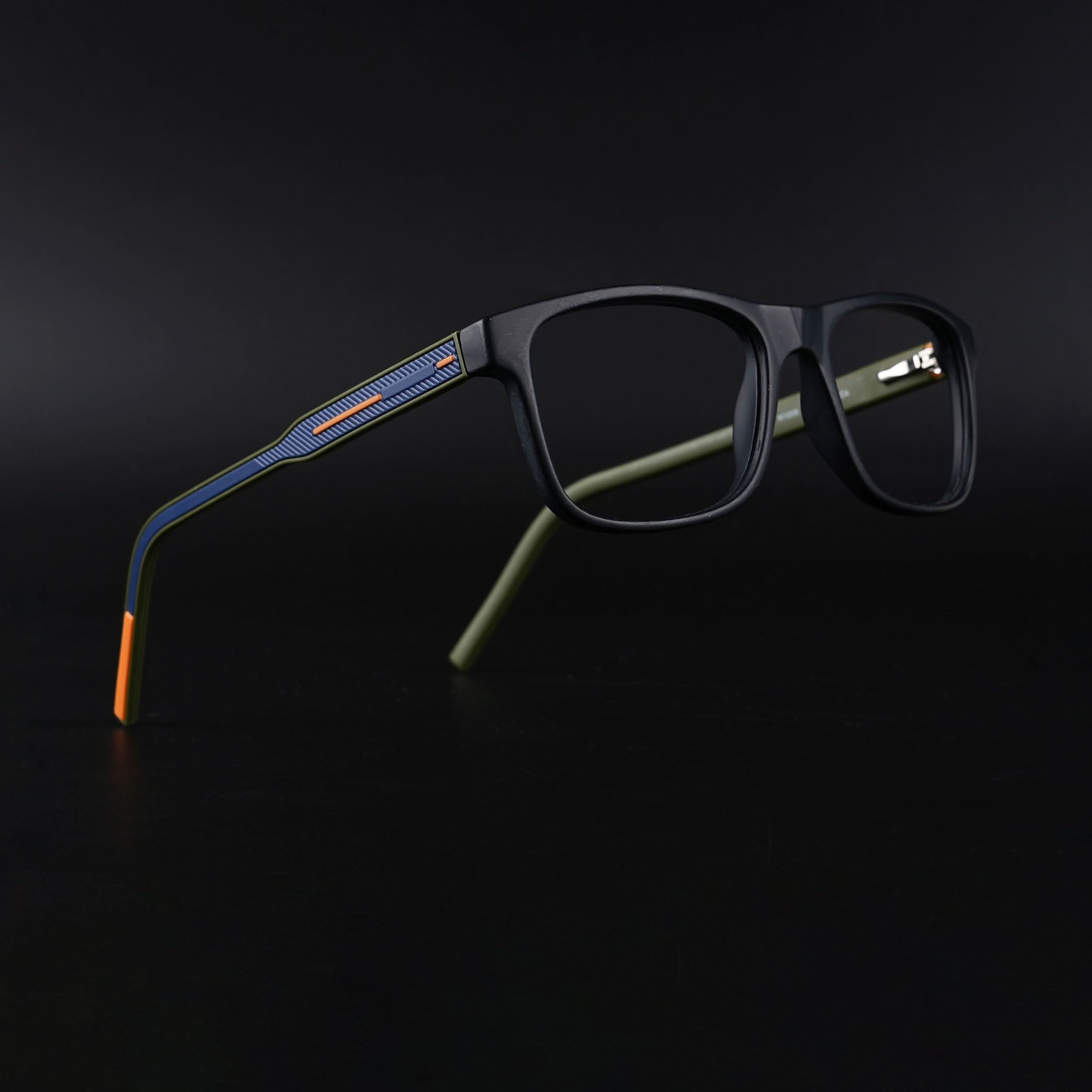 Eyejack Rush Matt Black Square Eyeglasses for Men & Women
