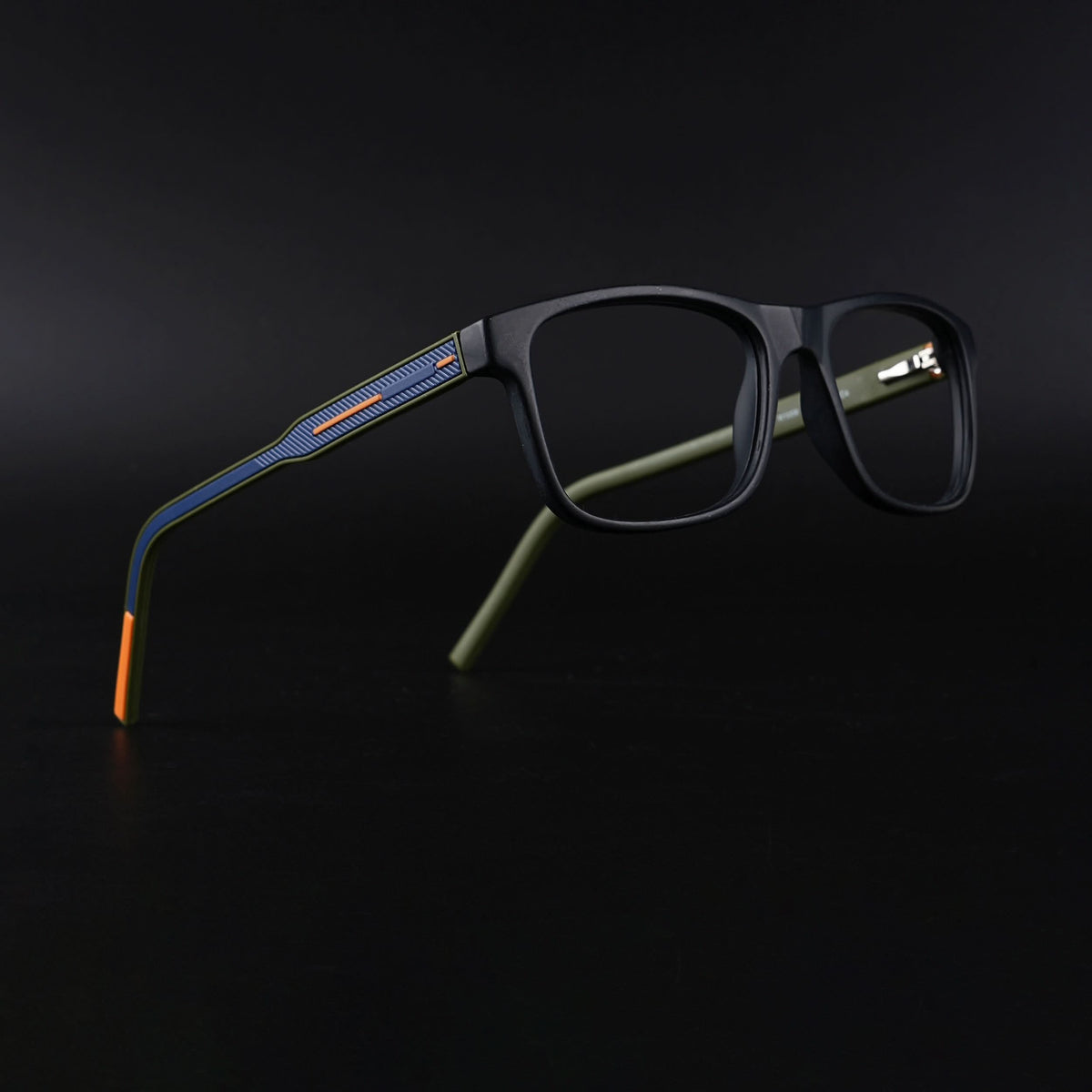Eyejack Rush Matt Black Square Eyeglasses for Men & Women (1008CL709-C5)