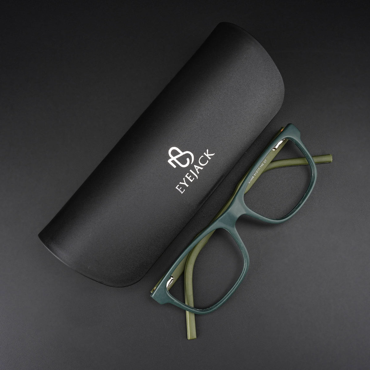 Eyejack Rush Green Square Eyeglasses for Men & Women (1008CL710-C6)