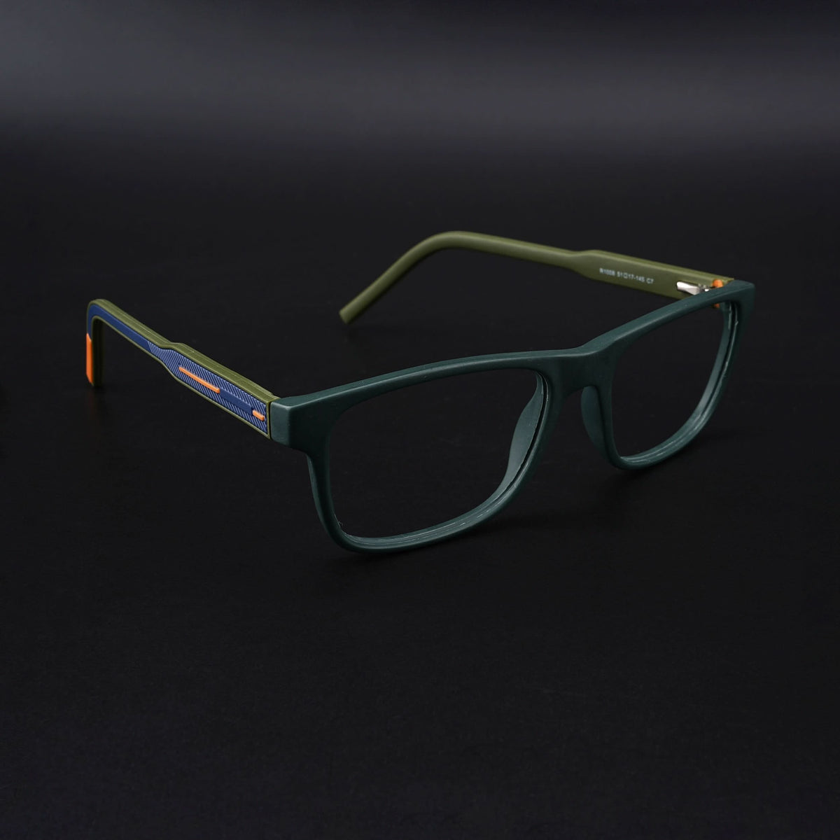 Eyejack Rush Green Square Eyeglasses for Men & Women (1008CL710-C6)