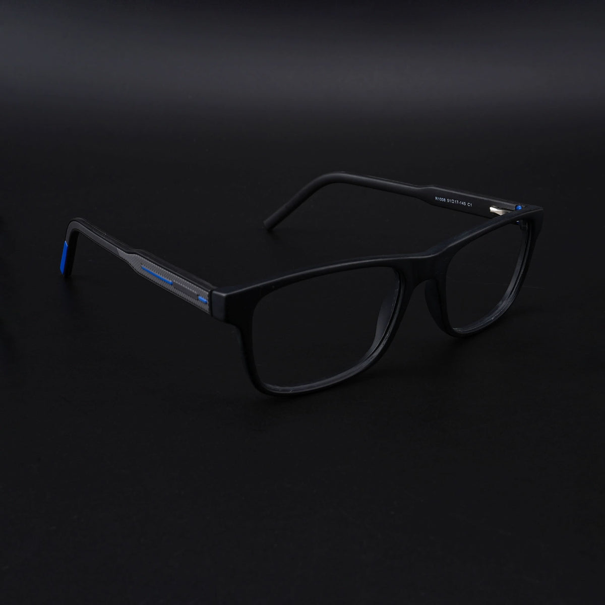 Eyejack Rush Matt Black Square Eyeglasses for Men & Women (1008CL711-C7)