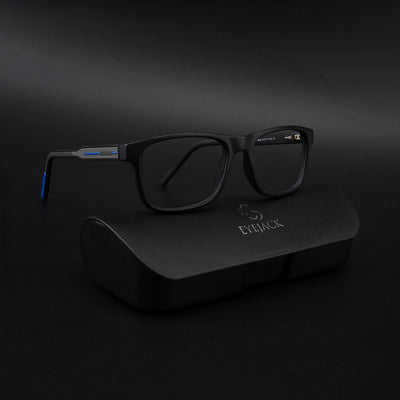 Eyejack Rush Matt Black Square Eyeglasses for Men & Women (1008CL711-C7)