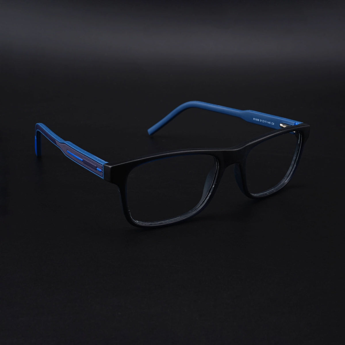 Eyejack Rush Navy Blue Square Eyeglasses for Men & Women (1008CL712-C8)