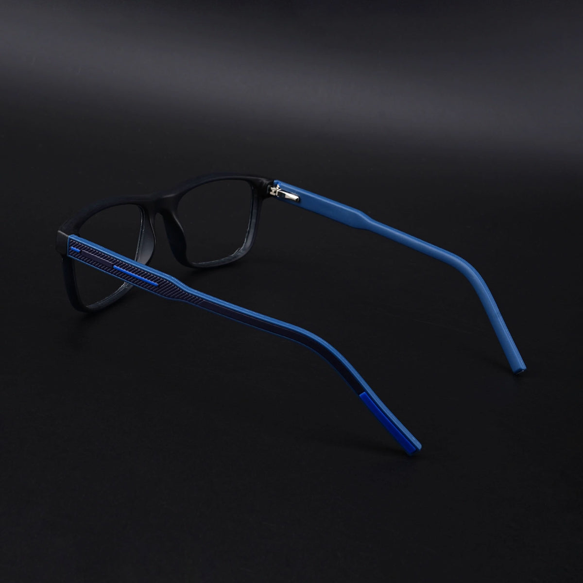 Eyejack Rush Navy Blue Square Eyeglasses for Men & Women (1008CL712-C8)