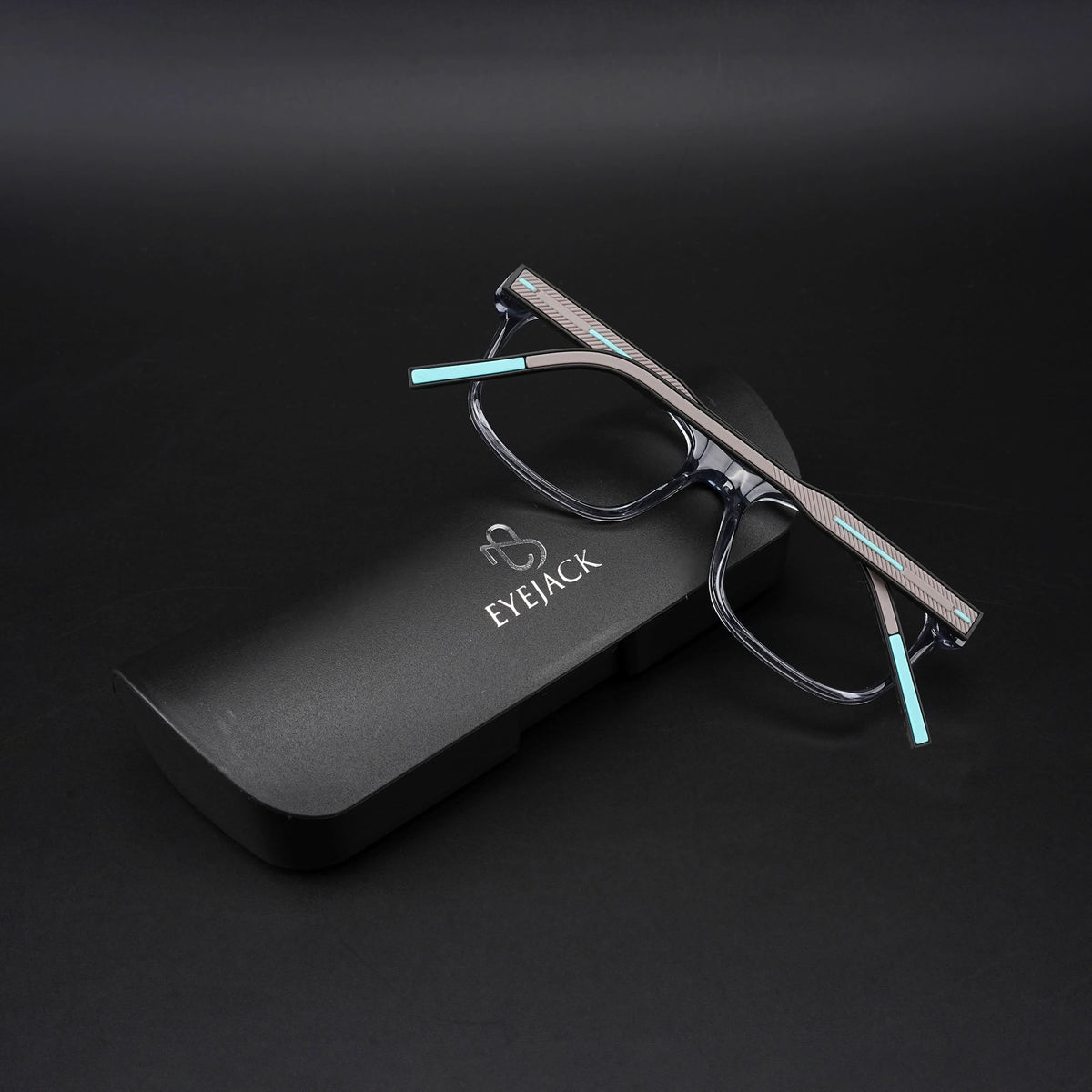 Eyejack Rush Grey Square Eyeglasses for Men & Women (1008CL713-C9)