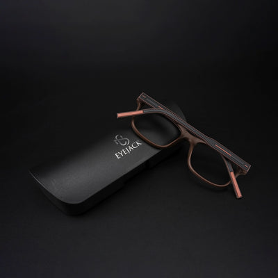 Eyejack Rush Matt Brown Square Eyeglasses for Men & Women (1008CL714-C10)