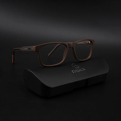 Eyejack Rush Matt Brown Square Eyeglasses for Men & Women (1008CL714-C10)
