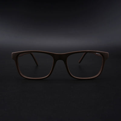 Eyejack Rush Matt Brown Square Eyeglasses for Men & Women (1008CL714-C10)
