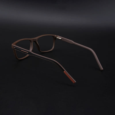 Eyejack Rush Matt Brown Square Eyeglasses for Men & Women (1008CL714-C10)