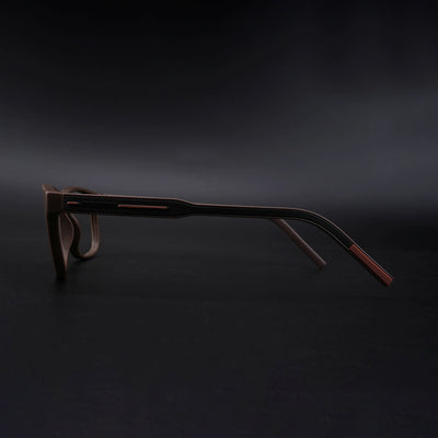 Eyejack Rush Matt Brown Square Eyeglasses for Men & Women (1008CL714-C10)