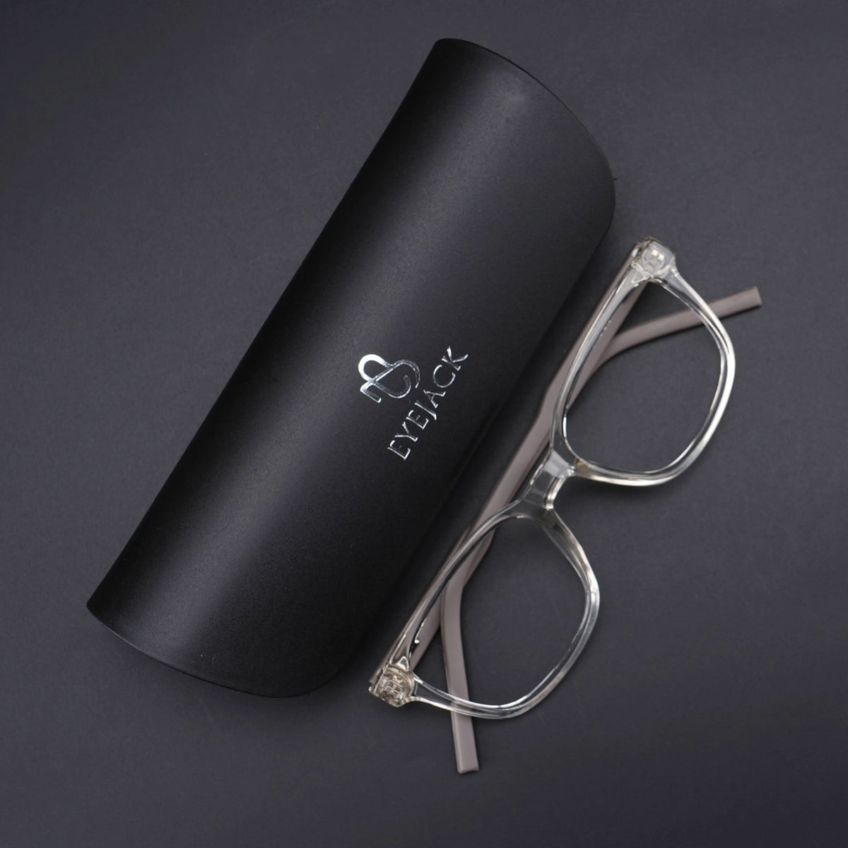 Eyejack Rush Transparent Square Eyeglasses for Men & Women (1009CL716-C2)
