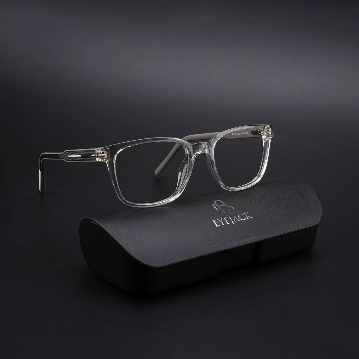 Eyejack Rush Transparent Square Eyeglasses for Men & Women (1009CL716-C2)