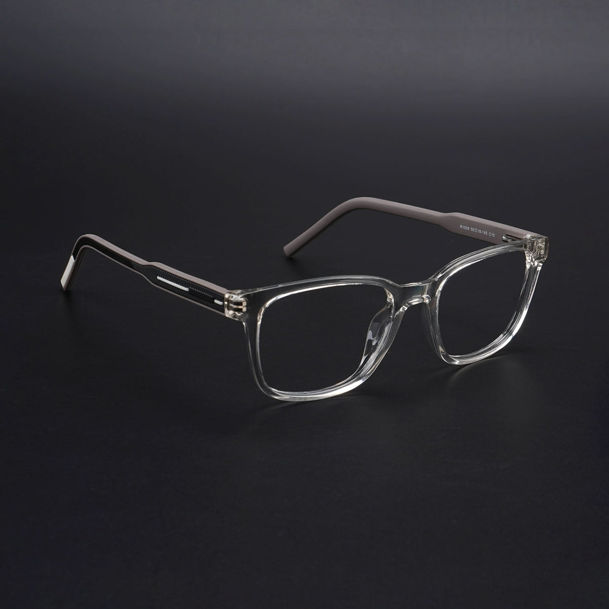 Eyejack Rush Transparent Square Eyeglasses for Men & Women (1009CL716-C2)