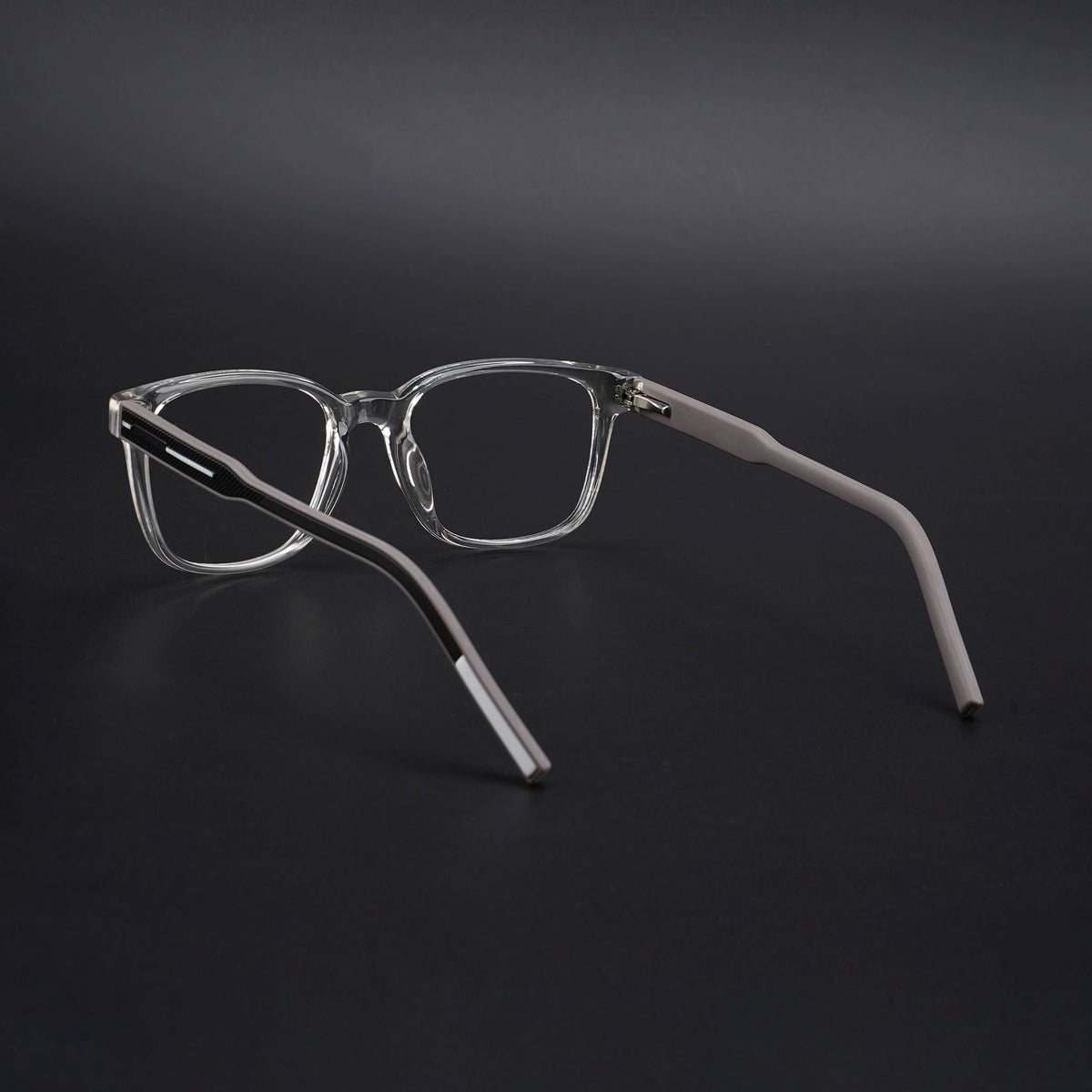Eyejack Rush Transparent Square Eyeglasses for Men & Women (1009CL716-C2)