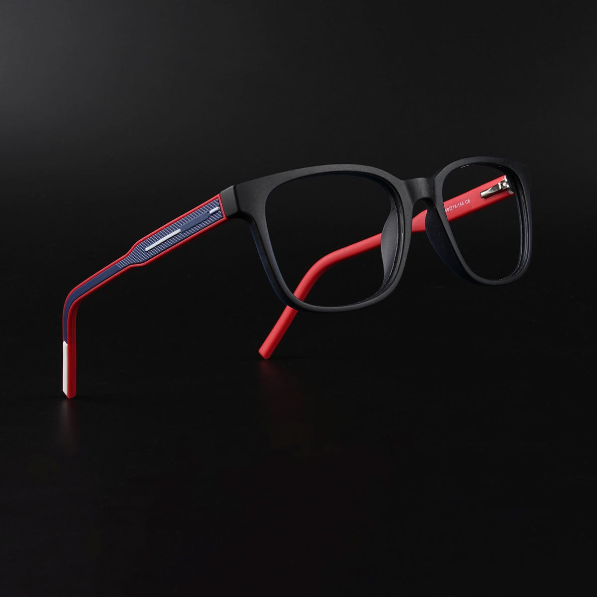 Eyejack Rush Navy Blue Square Eyeglasses for Men & Women (1009CL717-C3)