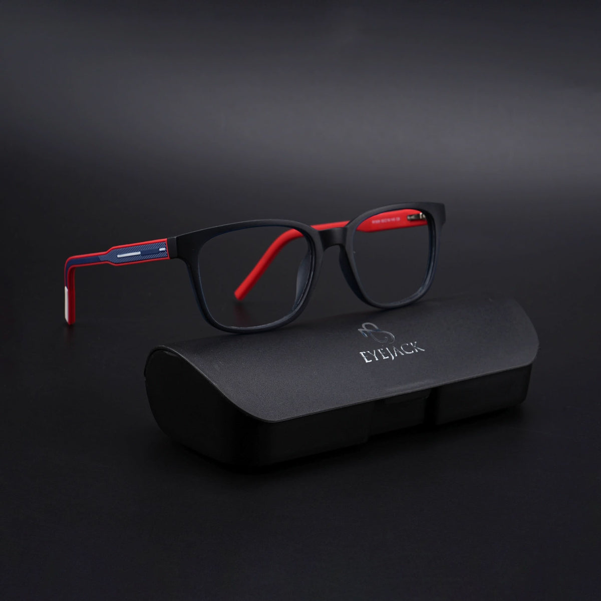 Eyejack Rush Navy Blue Square Eyeglasses for Men & Women (1009CL717-C3)