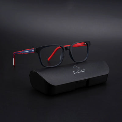 Eyejack Rush Navy Blue Square Eyeglasses for Men & Women (1009CL717-C3)