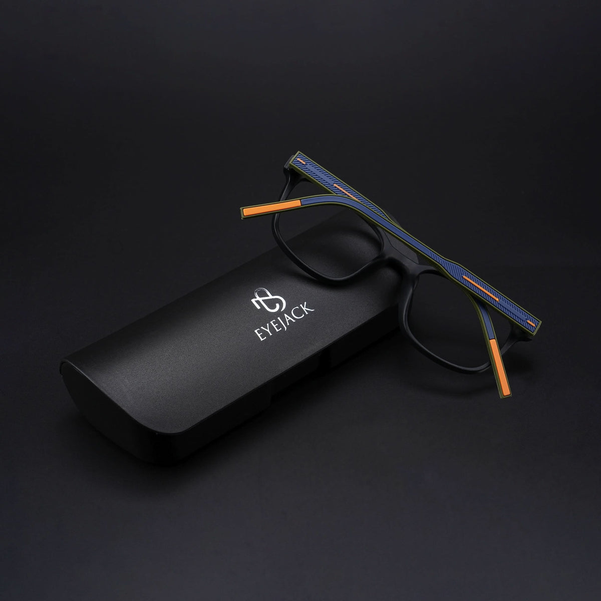 Eyejack Rush Matt Black Square Eyeglasses for Men & Women (1009CL719-C5)