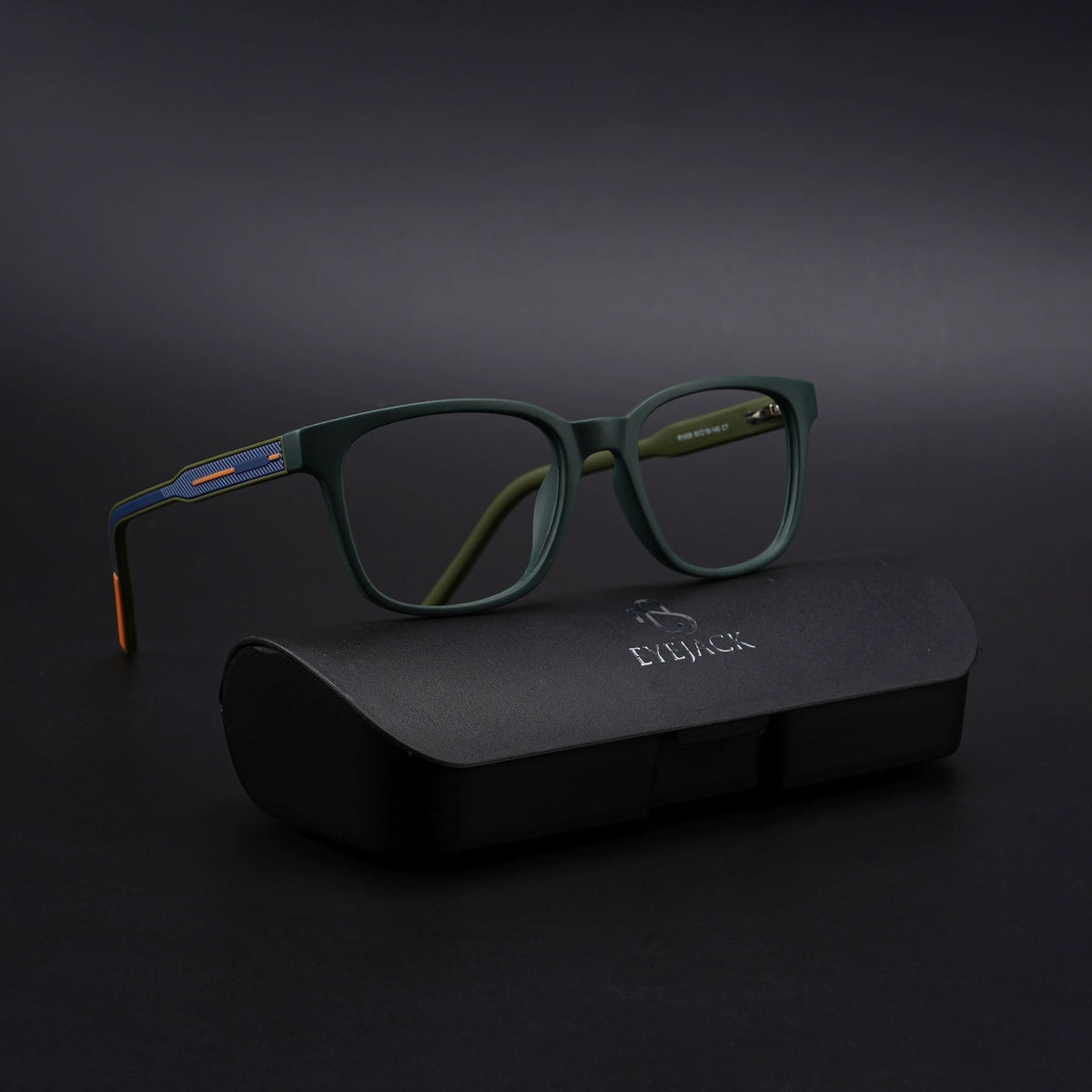 Eyejack Rush Green Square Eyeglasses for Men & Women (1009CL720-C6)