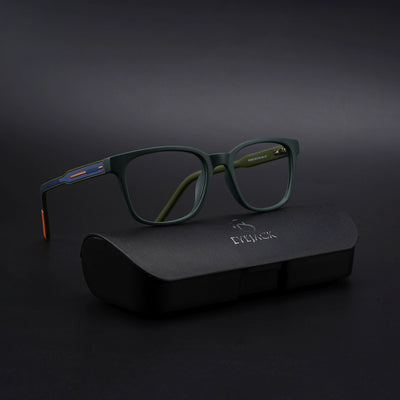 Eyejack Rush Green Square Eyeglasses for Men & Women (1009CL720-C6)