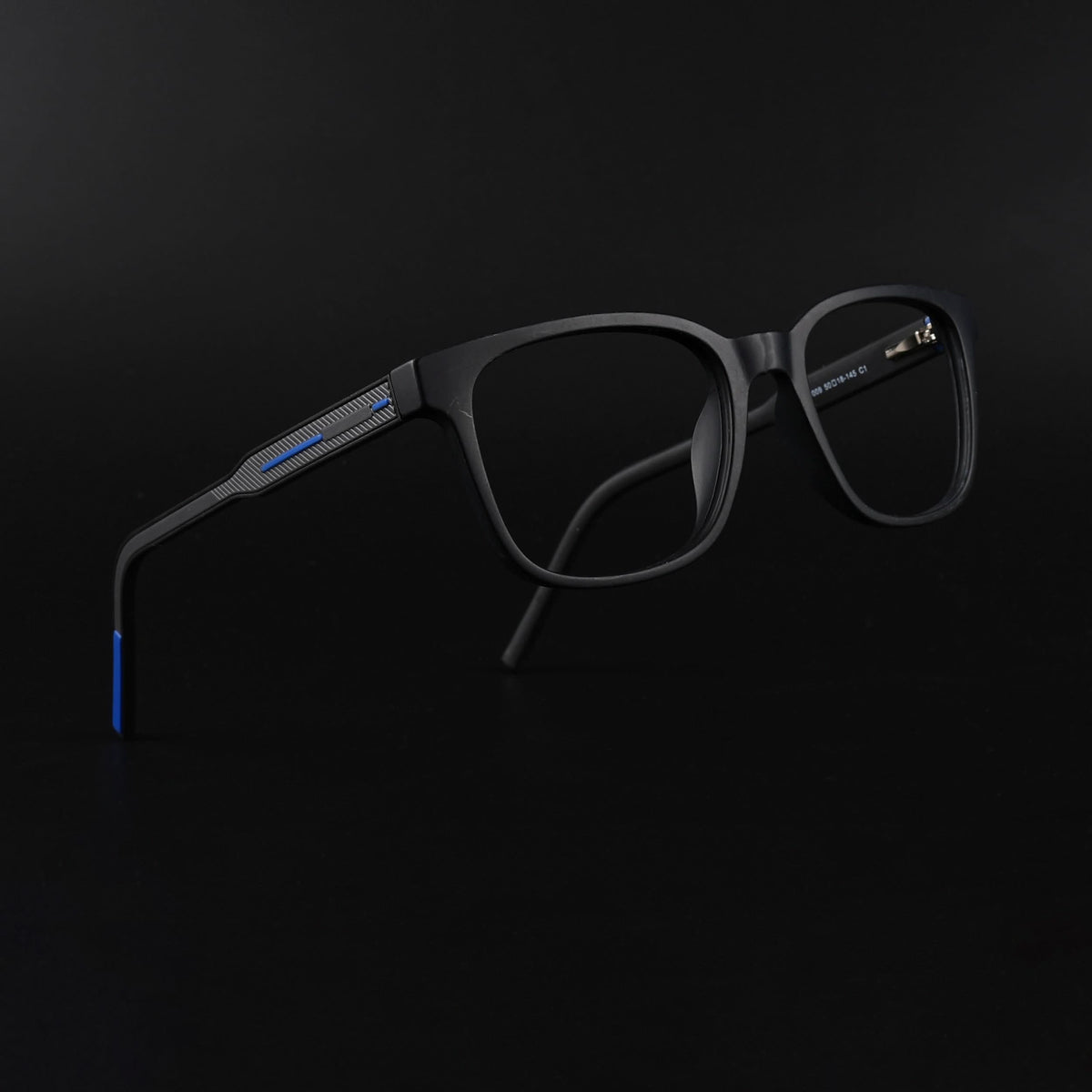Eyejack Rush Matt Black Square Eyeglasses for Men & Women (1009CL721-C7)