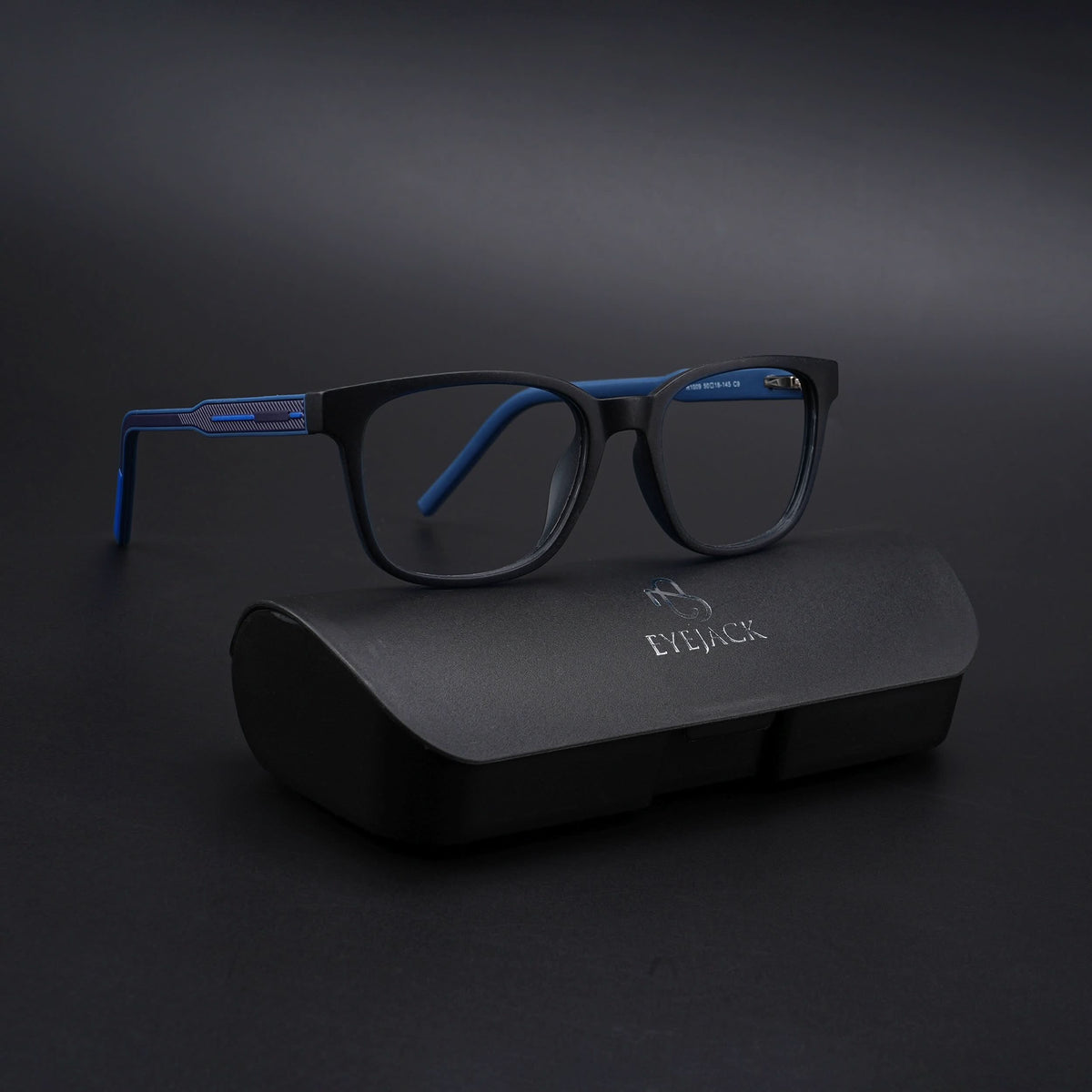 Eyejack Rush Navy Blue Square Eyeglasses for Men & Women (1009CL722-C8)
