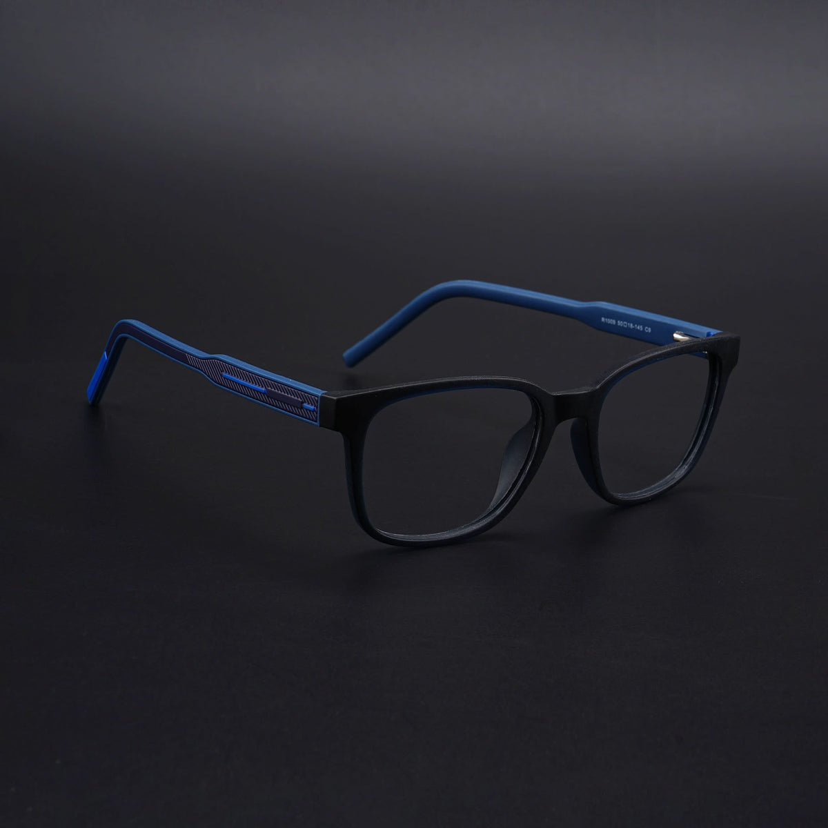 Eyejack Rush Navy Blue Square Eyeglasses for Men & Women (1009CL722-C8)