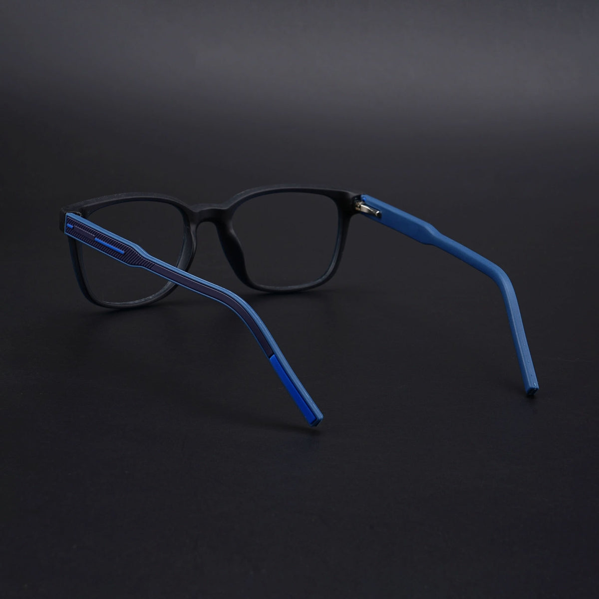 Eyejack Rush Navy Blue Square Eyeglasses for Men & Women (1009CL722-C8)