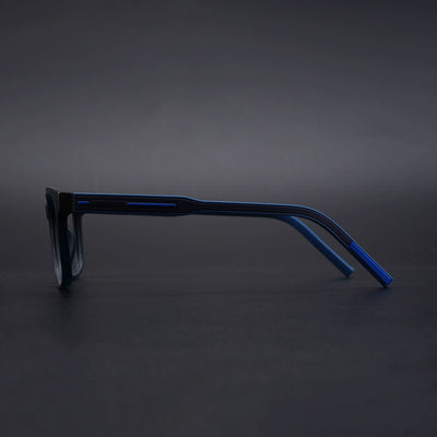 Eyejack Rush Navy Blue Square Eyeglasses for Men & Women (1009CL722-C8)
