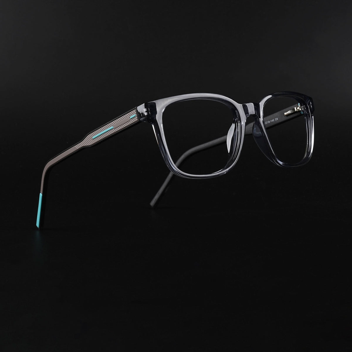 Eyejack Rush Grey Square Eyeglasses for Men & Women (1009CL723-C9)